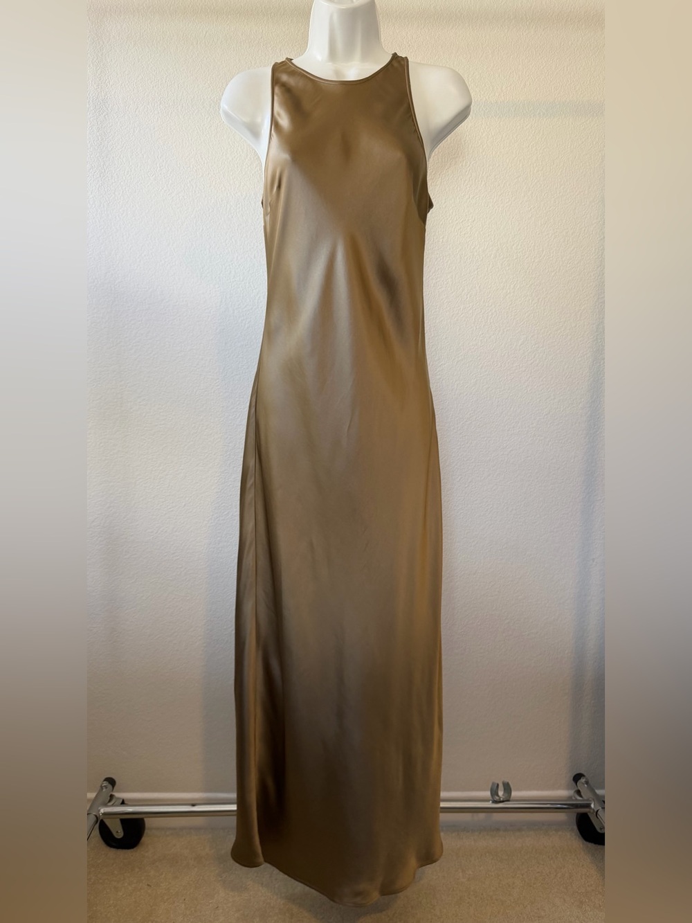 & Other Stories NWT Satin Slip Midi Dress Size 6 - Picture 2 of 15